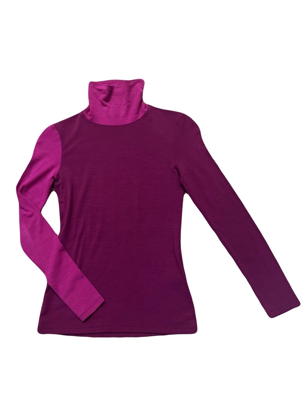 Sfizio Magenta Turtleneck Top Slim Fit Quiet Luxury Dopamine Dressing Elevated